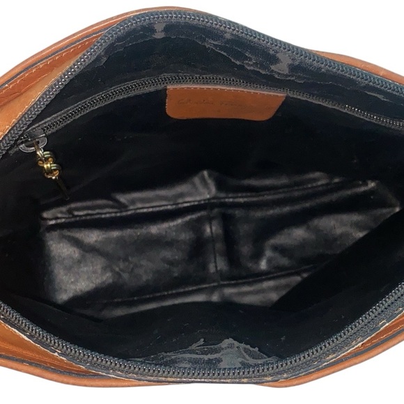 Salvatore Ferragamo Vintage Black Brown Leather Crossbody Handbag - Picture 10 of 13